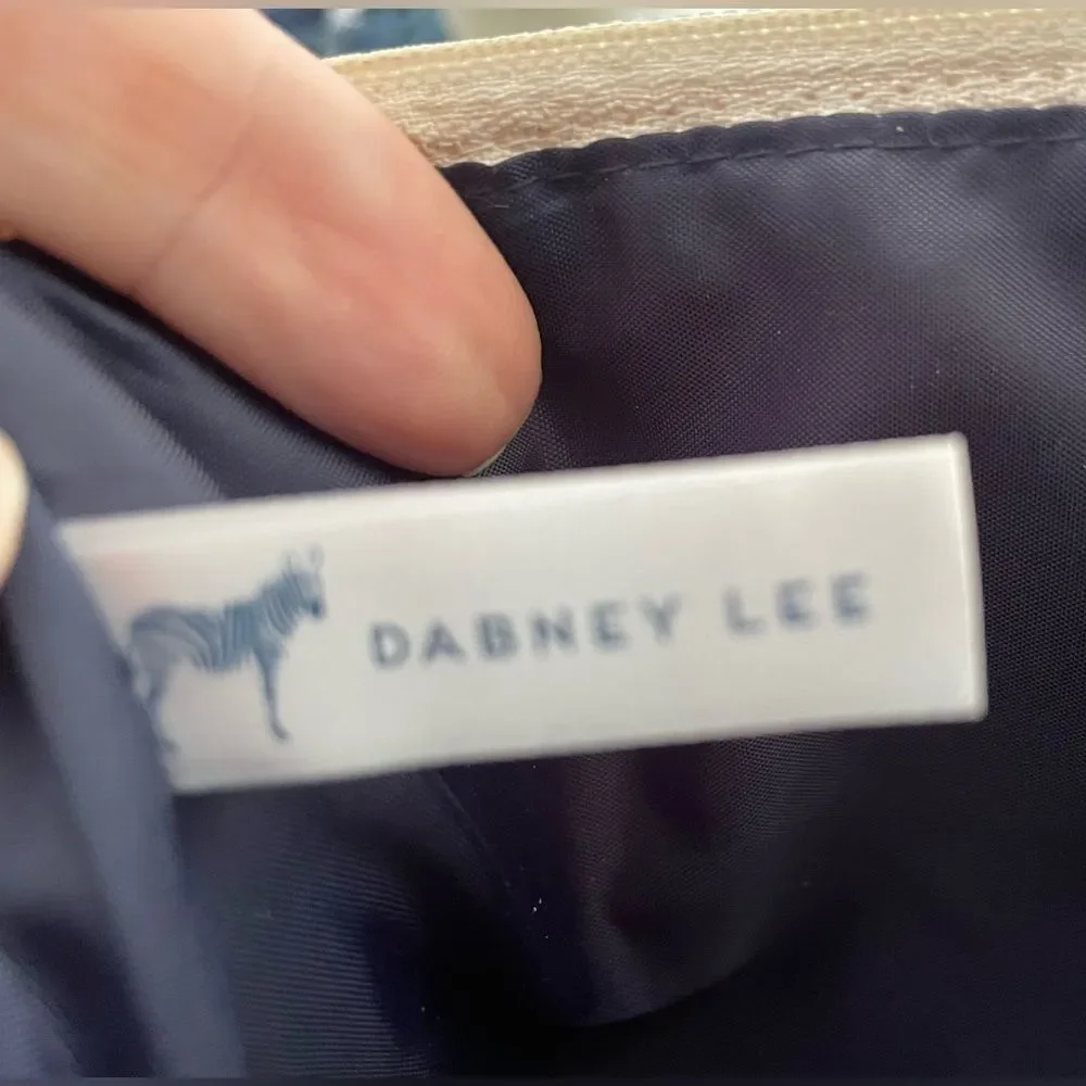Dabney Lee Tropical Leaf Canvas Cosmetic Bag Travel Pouch NWT